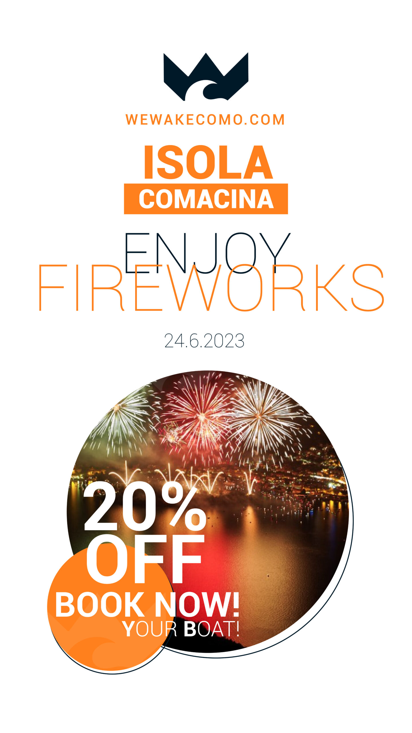 isola comacina 2023 - fuochi d'artificio isola comacina 2023 fireworks lake como isola comacina wewakecomo wakeboard wakesurf lake como